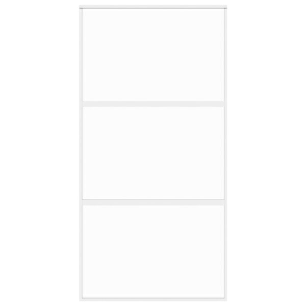 vidaXL Liukuovi valkoinen 102,5x205 cm karkaistu lasi ja alumiini