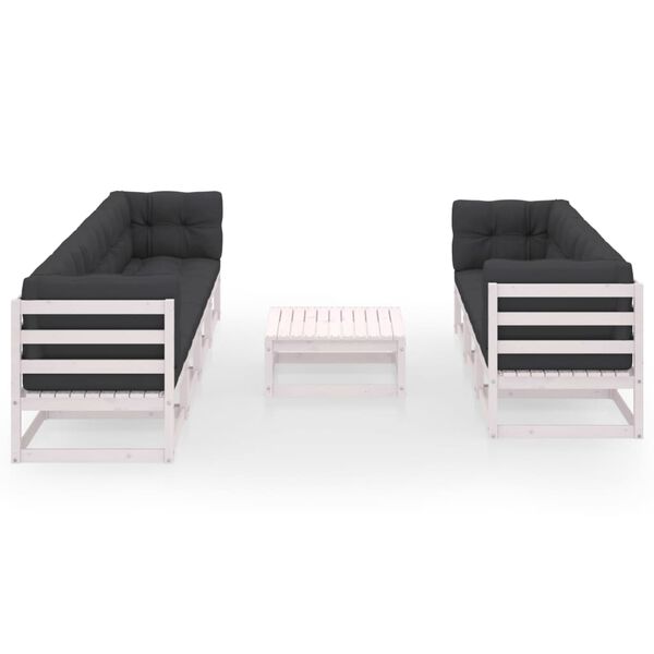 vidaXL 8-osainen Puutarhasohvasarja tyynyill&auml; t&auml;ysi m&auml;nty