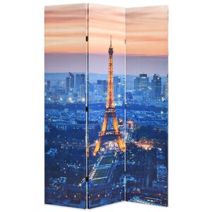 vidaXL Kokoontaitettava tilanjakaja 120x170 cm Pariisin y&ouml;maisema