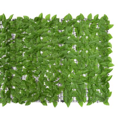vidaXL Parvekkeen suoja vihreillä lehdillä 500x100 cm