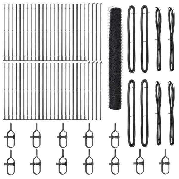 vidaXL Aitalatu Harmaa 100 x 1,2 m (50 mm verkko) Ter&auml;st&auml; ja PVC:t&auml;