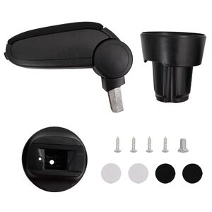 vidaXL Auton käsinoja musta 13x33x(33-49) cm ABS