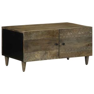 vidaXL sohvap&ouml;yt&auml; vaaleanharmaa 80x50x40 cm massiivipuu mango