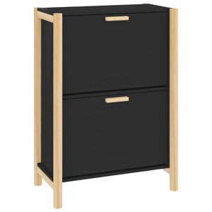 vidaXL Kenk&auml;kaappi musta 57,5x33x80 cm tekninen puu