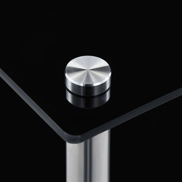 vidaXL 5-kerroksinen hylly musta 40x40x130 cm karkaistu lasi