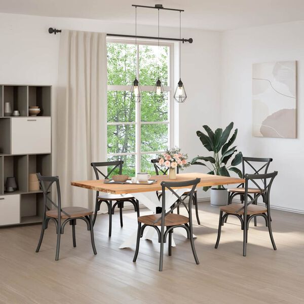 vidaXL Ruokap&ouml;yd&auml;n jalka h&auml;m&auml;h&auml;kinmuotoinen valkoinen 120x68x(72-73) cm ter&auml;s