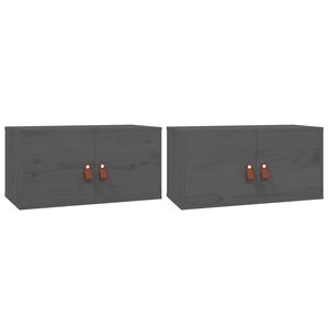 vidaXL Sein&auml;kaapit 2 kpl harmaa 60x30x30 cm t&auml;ysi m&auml;nty
