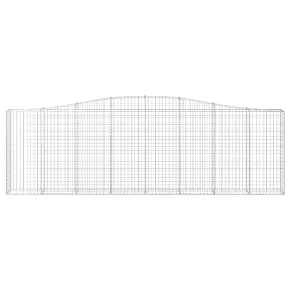 vidaXL Kaarevat kivikorit 15 kpl 400x30x120/140 cm galvanoitu rauta