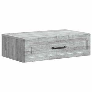 vidaXL Sein&auml;lle Asennettava Sivup&ouml;yt&auml; Harmaa sonoma 59 x 34,5 x 17 cm