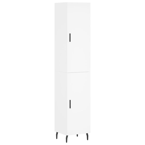 vidaXL Kaappi valkoinen 34,5x34x180 cm tekninen puu