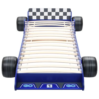 vidaXL Lastensänky kilpa-auto 90x200 cm sininen