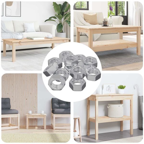 vidaXL Kuusiokolomutteri 9000 pcs Hopea Metalli