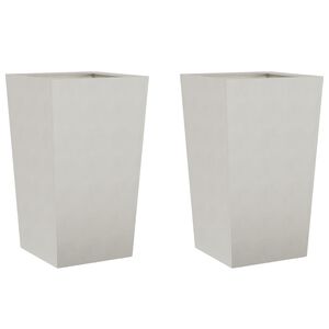 vidaXL Puutarhakukkalaatikot 2kpl 45x45x75 cm ruostumaton ter&auml;s