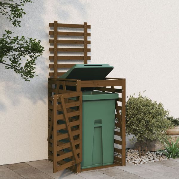 vidaXL Ulkoroska-astian suoja hunajanruskea 84x90x128,5 cm täysi mänty