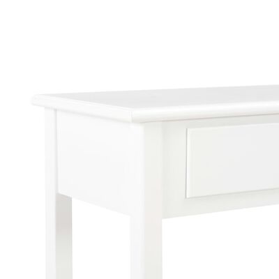 vidaXL Sivupöytä 110x35x80 cm MDF valkoinen