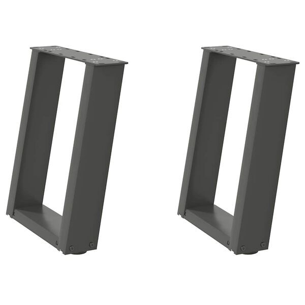 vidaXL Sohvap&ouml;yd&auml;n jalat U-muotoiset 2 kpl antrasiitti 38x(42-43) cm ter&auml;s