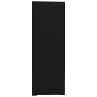 vidaXL Arkistokaappi musta 90x46x134 cm teräs