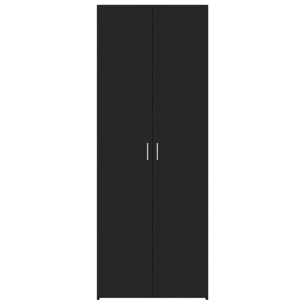 vidaXL Kaappi musta 70x42,5x185 cm tekninen puu