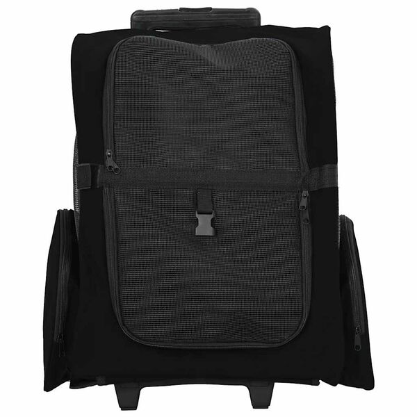 vidaXL Lemmikkik&auml;rryt 3-in-1 Musta 48x32x(57-106) cm Oxford-kangas