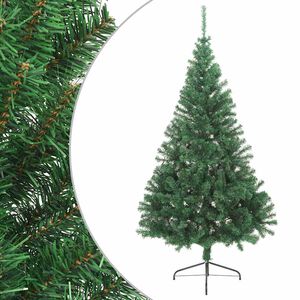 vidaXL Tekojoulukuusen puolikas jalustalla vihre&auml; 210 cm PVC