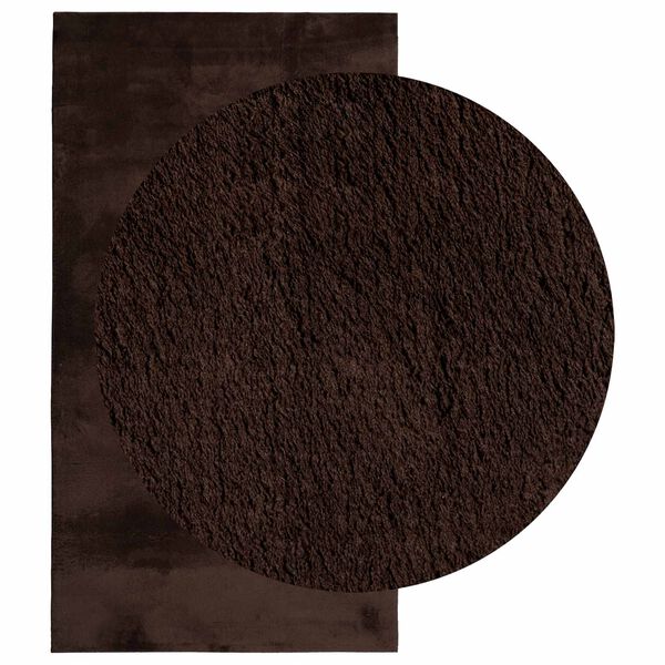 vidaXL Alue matot Suorakaide HUARTE Ruskea 110 x 60 cm Polyesteri