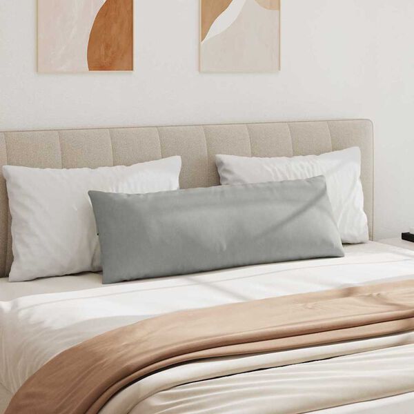 vidaXL Sohvatyynyt 2 pcs Vaaleanharmaa 120 x 40 cm kangas