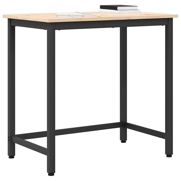 vidaXL P&ouml;yt&auml; Luonnollinen 80 x 50 x 77 cm Kehitetty puu ja ter&auml;s