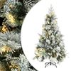 vidaXL Esivalaistu tekojoulukuusi lumihuurre ja k&auml;vyt 195 cm PVC ja PE