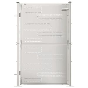 vidaXL Puutarhan portti 100x145 cm ruostumaton ter&auml;s