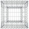 vidaXL Gabion Kohotettu Peti Hopea 50 x 50 x 60 cm Galvanoitu ter&auml;s