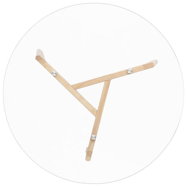 vidaXL Ruokapöytä läpinäkyvä 80 cm karkaistu lasi