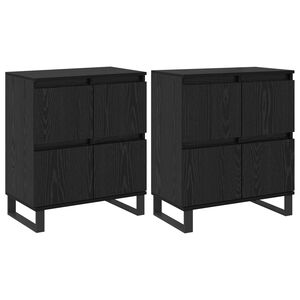 vidaXL Sivup&ouml;yt&auml; 2 pcs Musta tammi. 60 x 35 x 70 cm