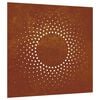vidaXL Puutarhasein&auml;koriste 55x55 cm corten ter&auml;s aurinkokuvio