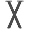 vidaXL Sohvapöydän jalat X-muotoiset 2 kpl antrasiitti 28x(42-43) cm teräs