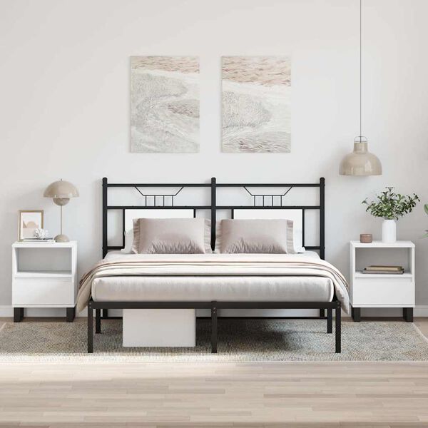 vidaXL Y&ouml;p&ouml;yd&auml;t 2 kpl valkoinen 40x35x50 cm tekninen puu