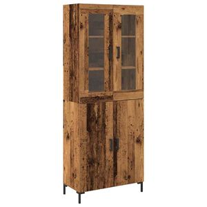 vidaXL Korkea kaappi 2 pcs Vanha puu 69,5 x 34 x 180 cm Tekninen puu