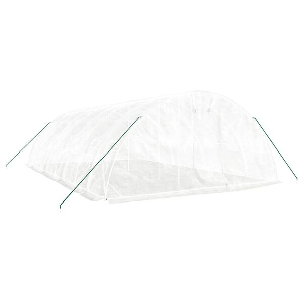 vidaXL Kasvihuone ter&auml;srungolla valkoinen 40 m&sup2; 8x5x2,3 m