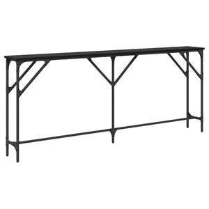 vidaXL Konsolip&ouml;yt&auml; Musta tammi 180 x 23 x 75 cm