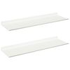 vidaXL Kelluva hylly 2 pcs Valkoinen 60 x 18 x 2,5 cm Ter&auml;s