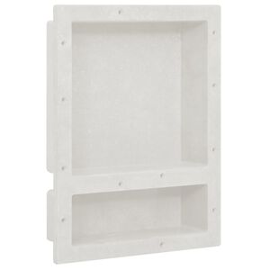 vidaXL Suihkusyvennys 2 osastolla mattavalkoinen 41x51x10 cm