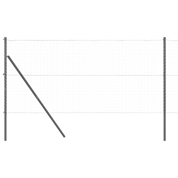 vidaXL Aidan pylväät 7 pcs Harmaa Ø32mm 170 cm Galvanoitu teräs