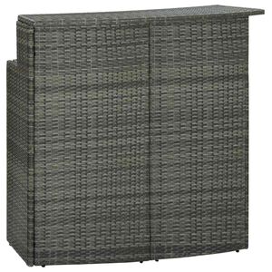 vidaXL Puutarhan baarip&ouml;yt&auml; harmaa 120x55x110 cm polyrottinki