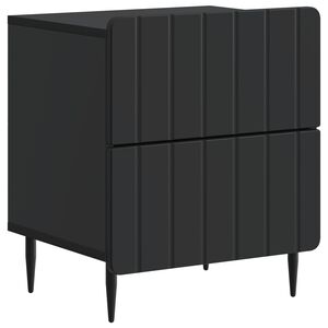 vidaXL Y&ouml;p&ouml;yt&auml;kaappi Musta 43 x 34,5 x 49,5 cm Tekninen puu