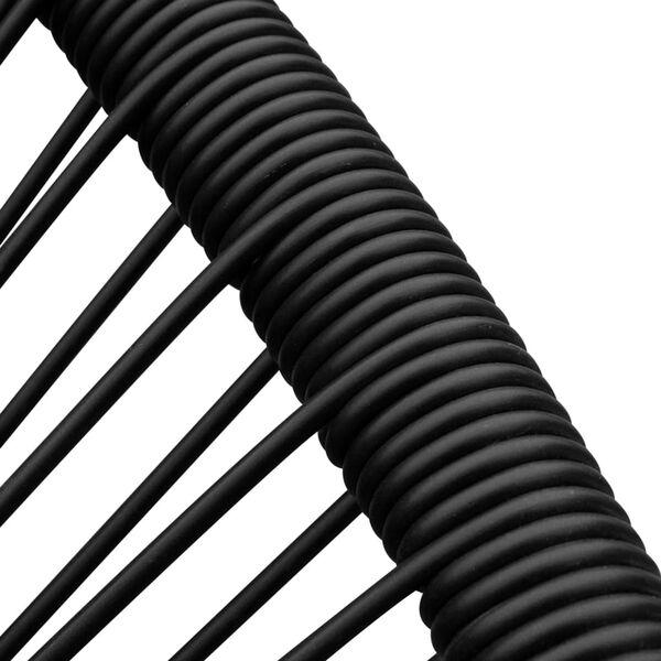 vidaXL Ulkokeinutuoli musta polyrottinki