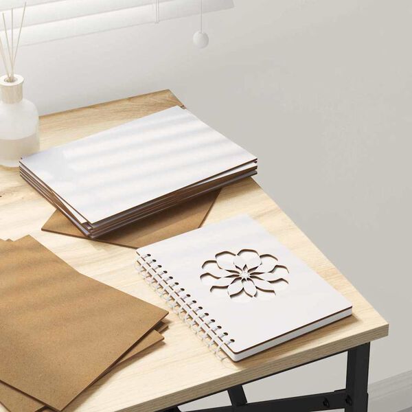 vidaXL Dekoripaneelit 12 pcs Valkoinen 15 x 21 x 0.3 cm Tekninen puu