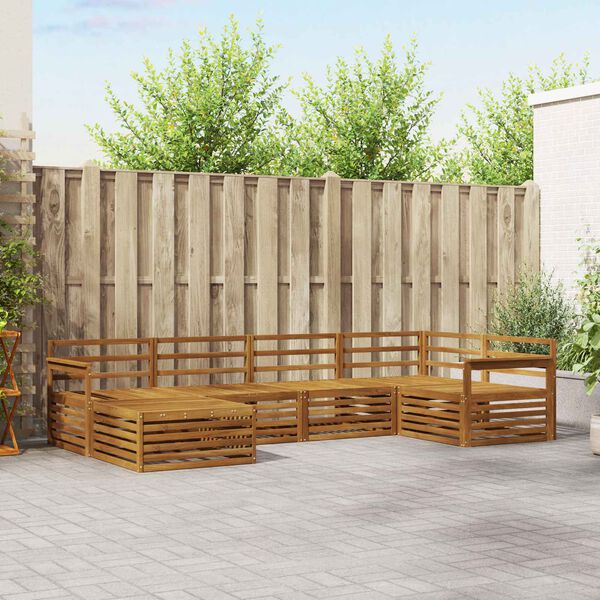 vidaXL Ulkosohvakokoelma 6 pcs Luonnollinen