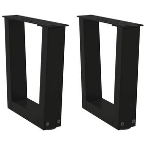 vidaXL Sohvap&ouml;yd&auml;n jalat V-muotoiset 2 kpl musta 30x(30-31,3) cm ter&auml;s