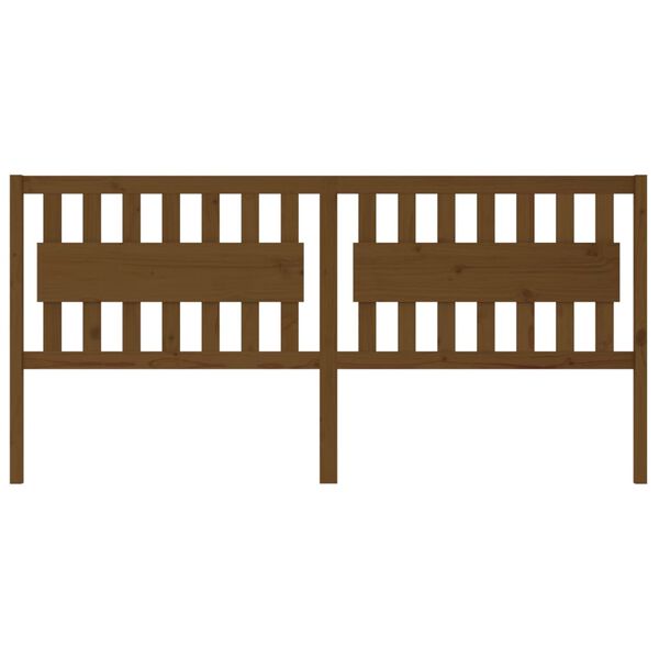 vidaXL Sängynpääty hunajanruskea 205,5x4x100 cm täysi mänty