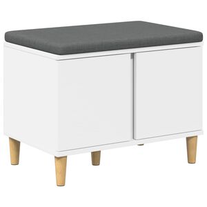 vidaXL Halli penkki Valkoinen 60 x 38 x 46 cm Insin&ouml;&ouml;ripuu ja kangas