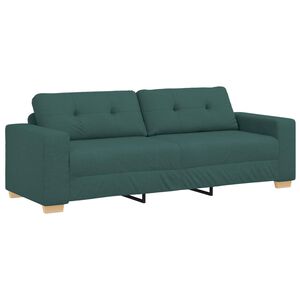 vidaXL 3-istuttava sohva Tummanvihre&auml; 220 cm kangas